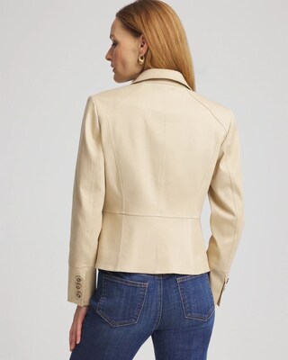 Checkered Quilted Jacket - Safari
